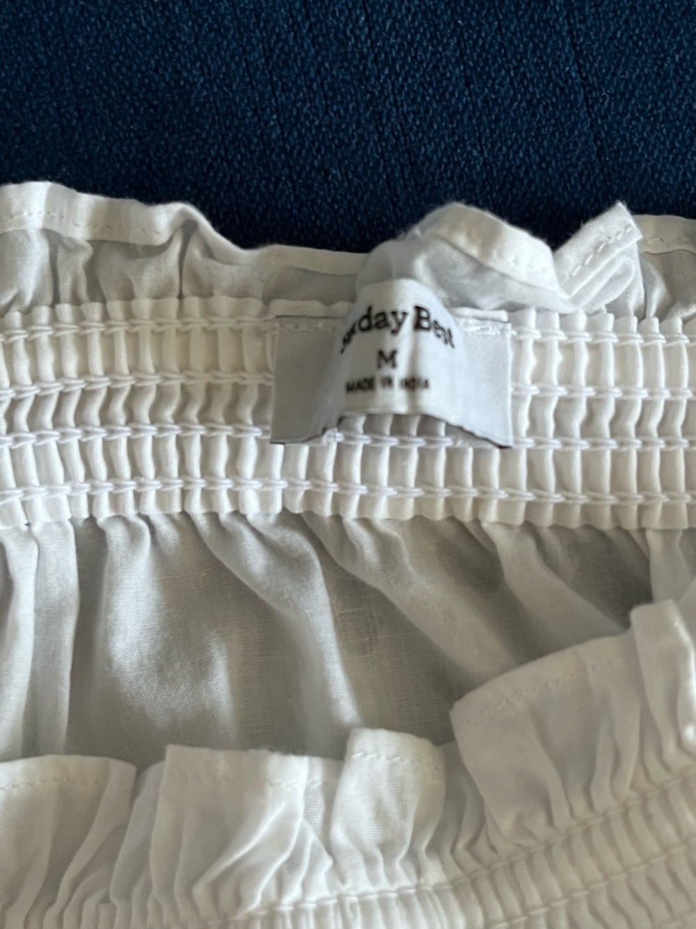 Aritzia Sunday’s Best Poplin Minerva white blouse cotton off the shoulder - Picture 5 of 8